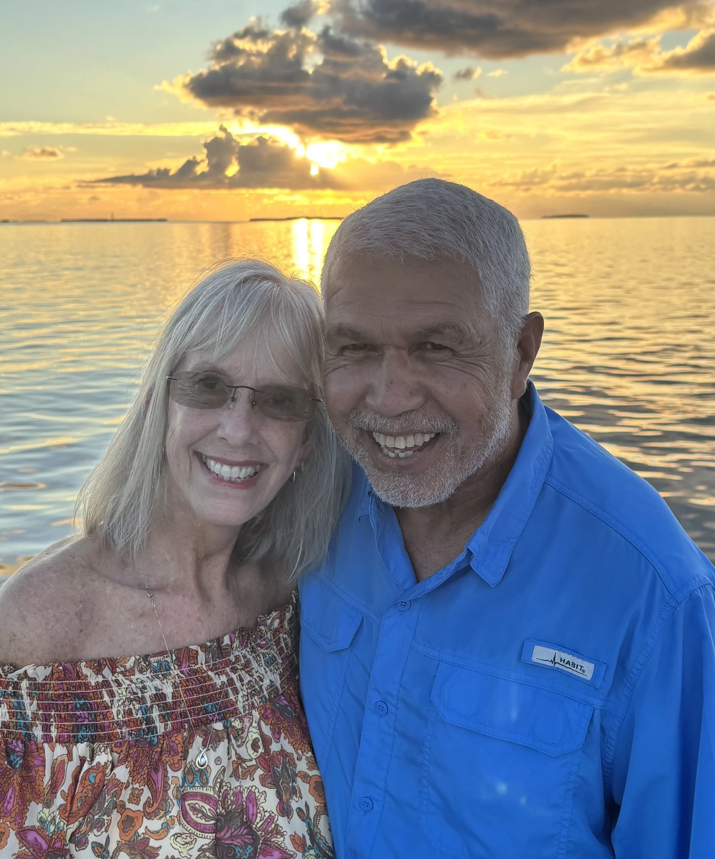 Pack Up + Go travelers celebrating their anniversary on a trip to Key West