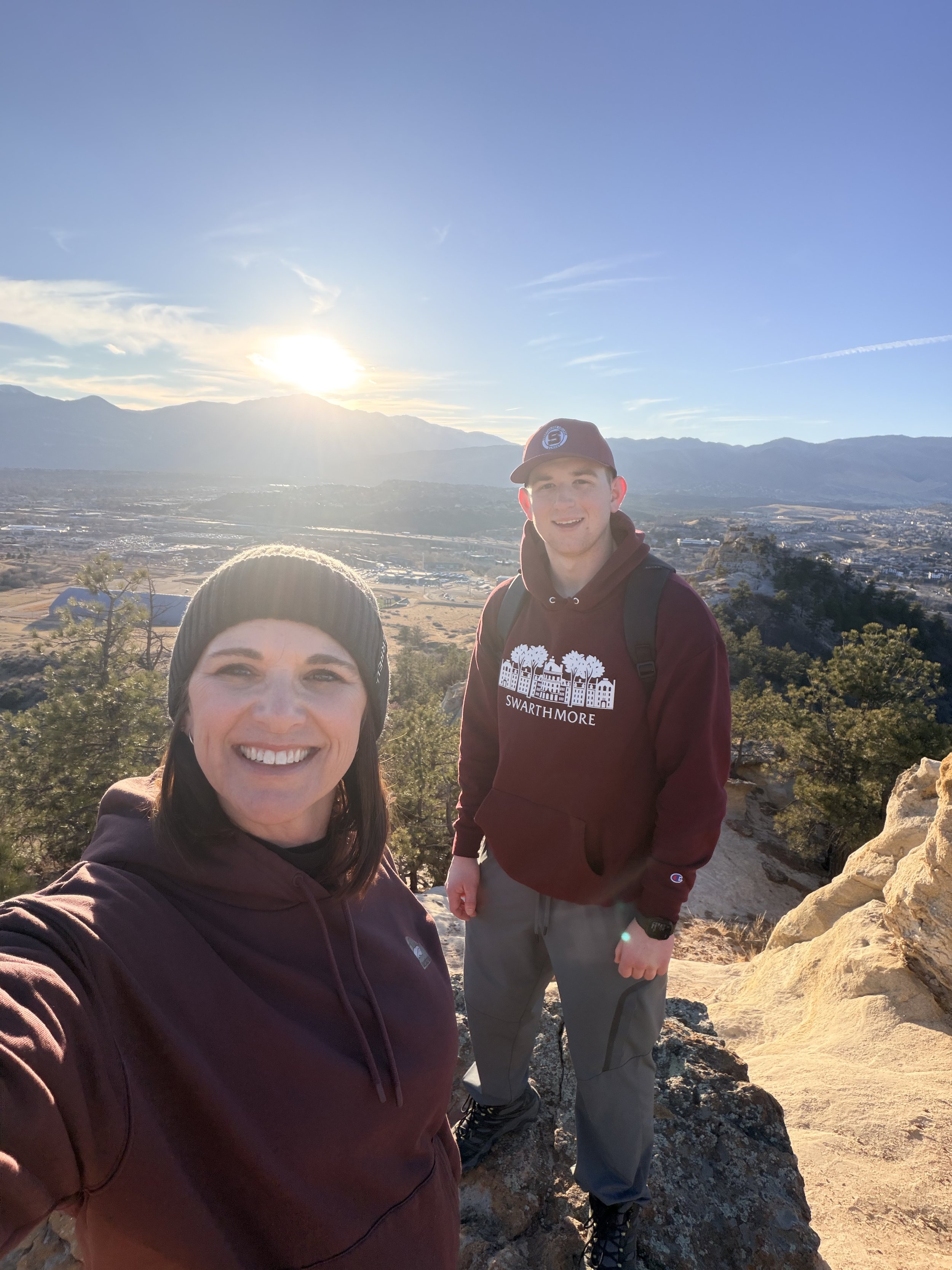 A mother and son on their Pack Up + Go Outdoors Plane Trip to Colorado