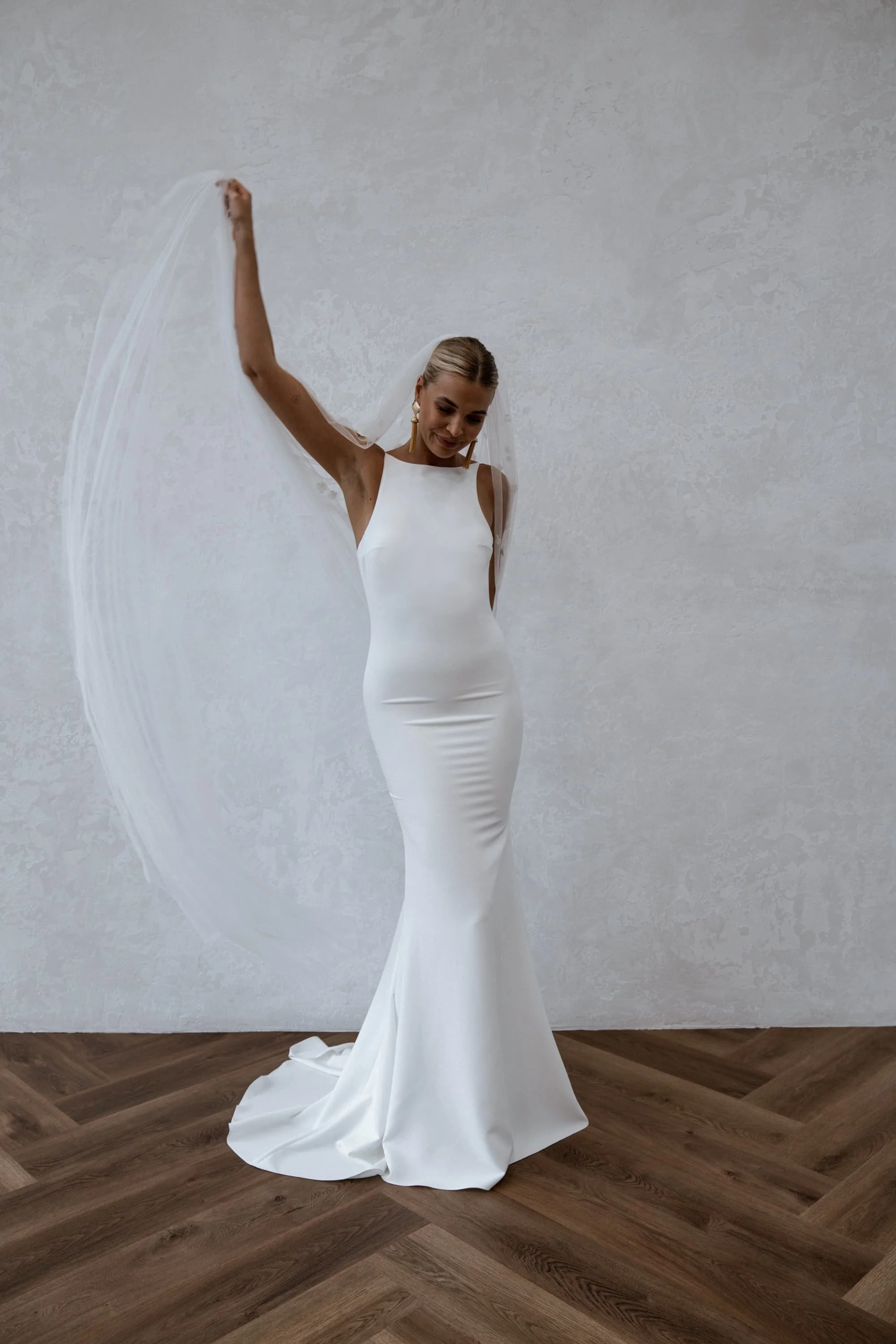 MWL wedding dress at the aisle, Yorkshire