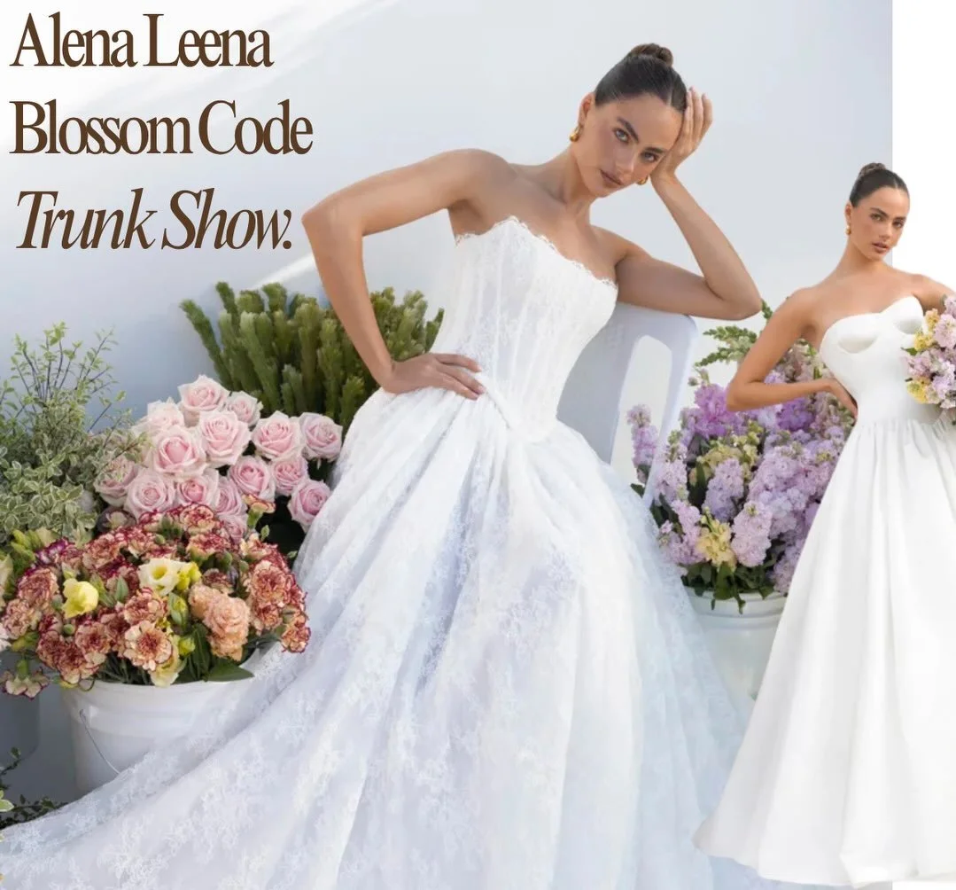 Alena Leena&rsquo;s latest collection &lsquo;blossom code&rsquo; is coming to The Aisle for a limited time only. The trunk show will be with us from the 5th until the 14th September where you can try the full collection with us! 

Anddddd&hellip;. 

