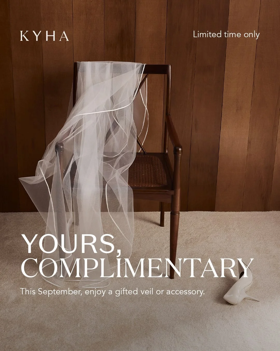 Just TWO WEEKS remaining of KYHA&rsquo;s September promotion! 

#kyhabride #freeaccessory #promotion #freeveil #offer