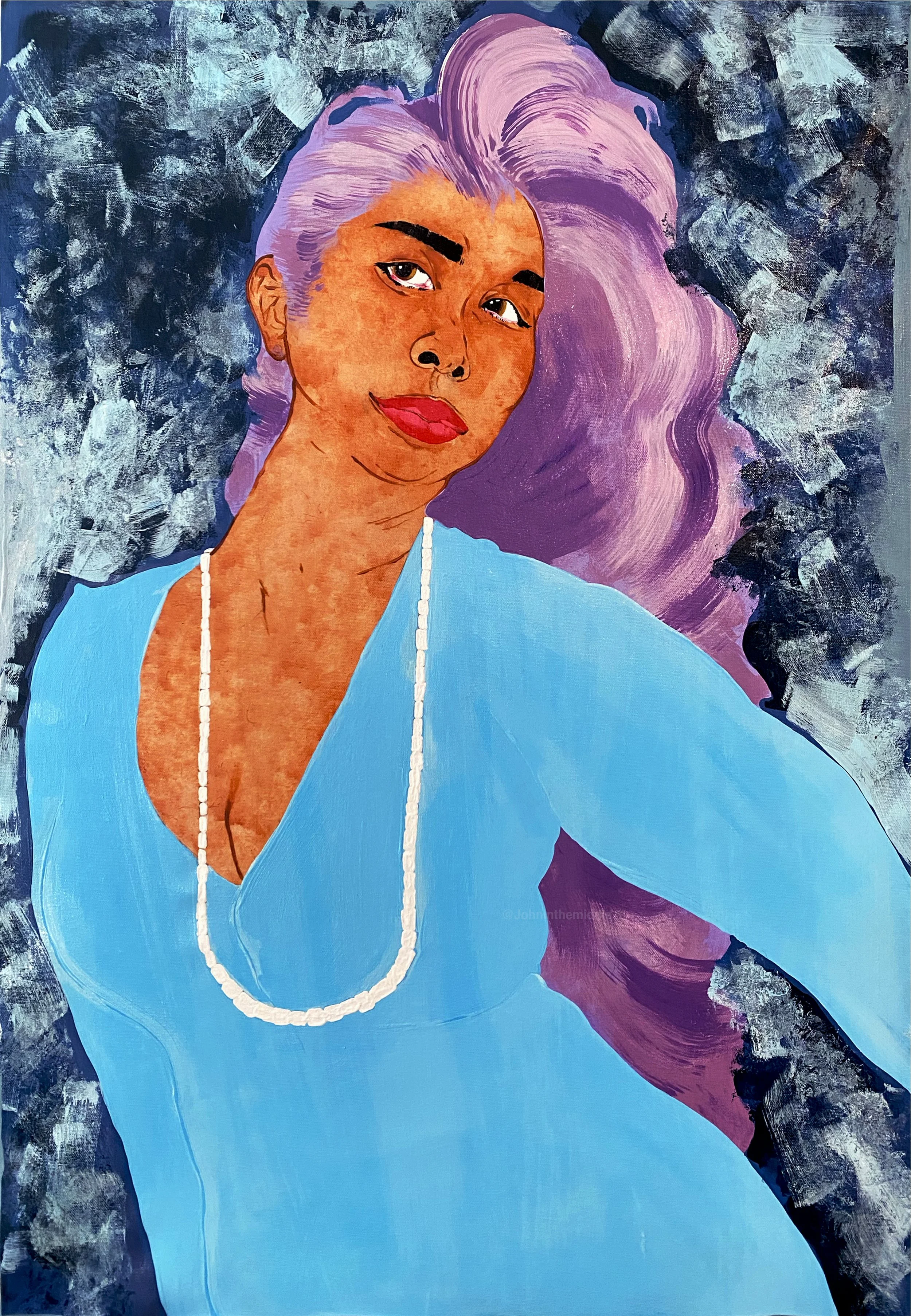 Melanin of the Maldives 
24 in by 36 in 
Acrylic on canvas
Memphis, US
2026