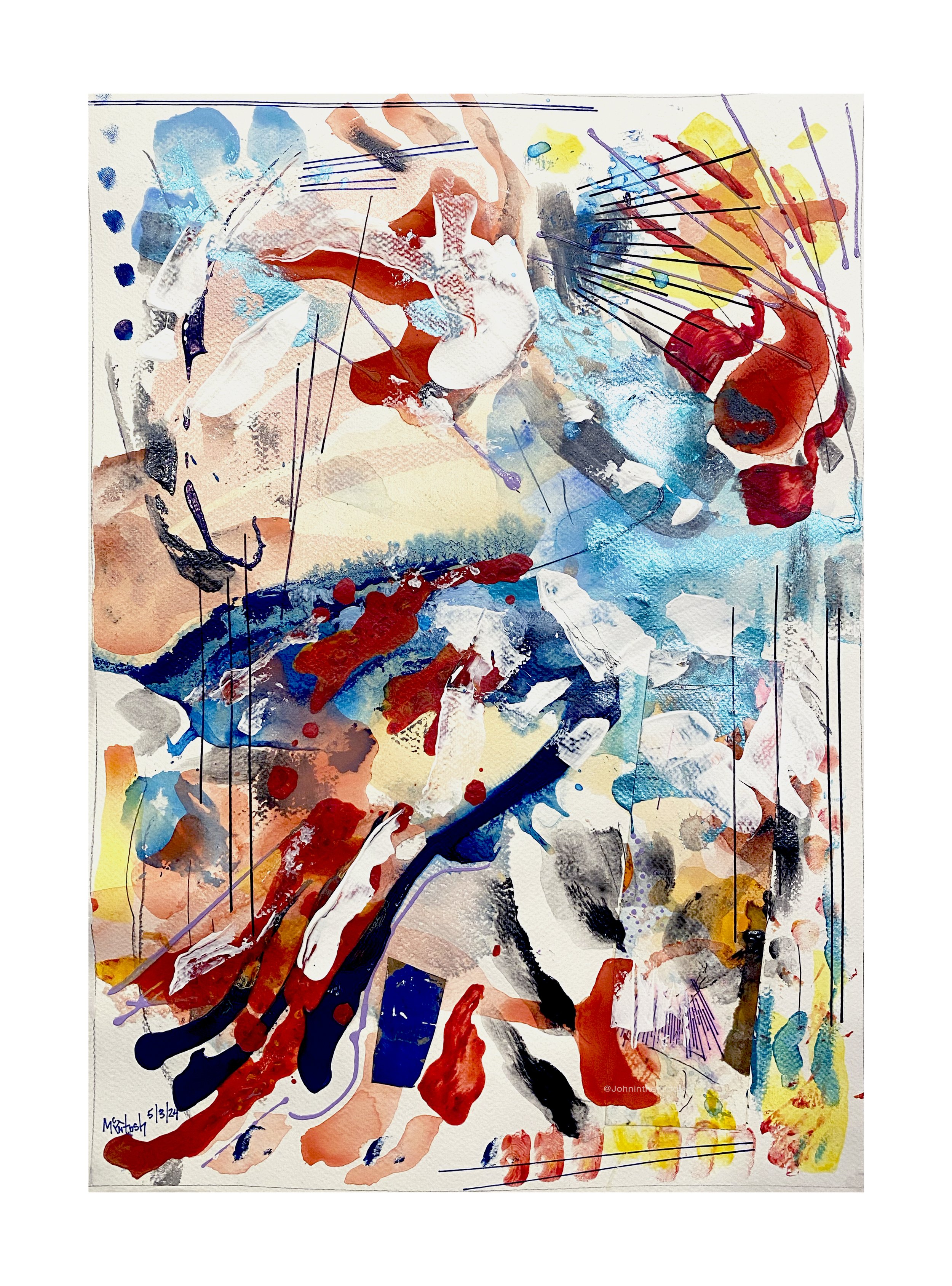 If You Pray 
18 in by 24 in 
Mixed Media 
2024 
Bay Area, US