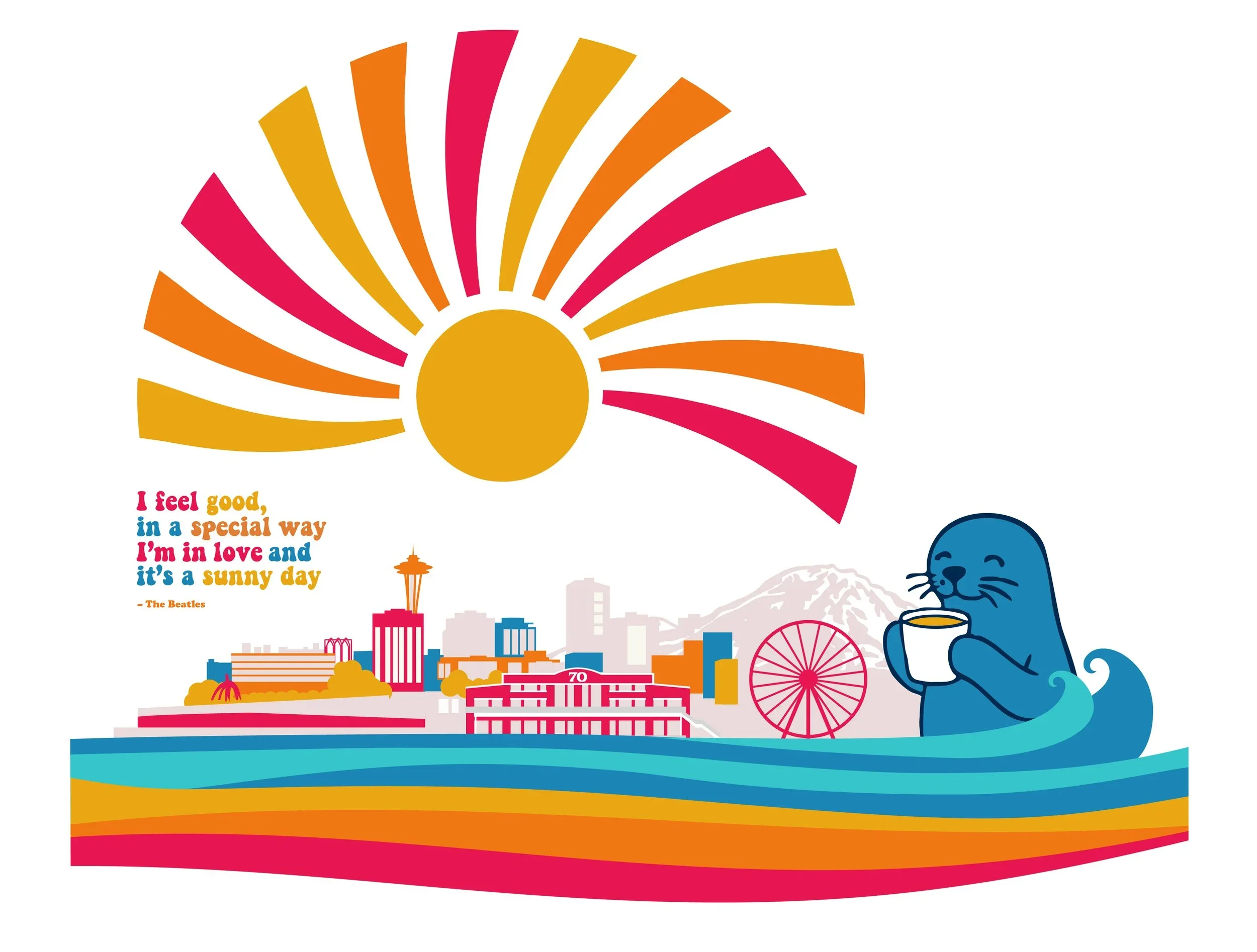 70 and Sunny Coffee Co. Mural