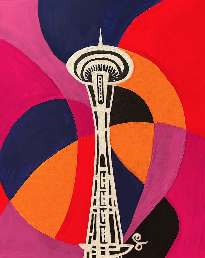 Acrylic on canvas (trademark licensed by Space Needle LLC)