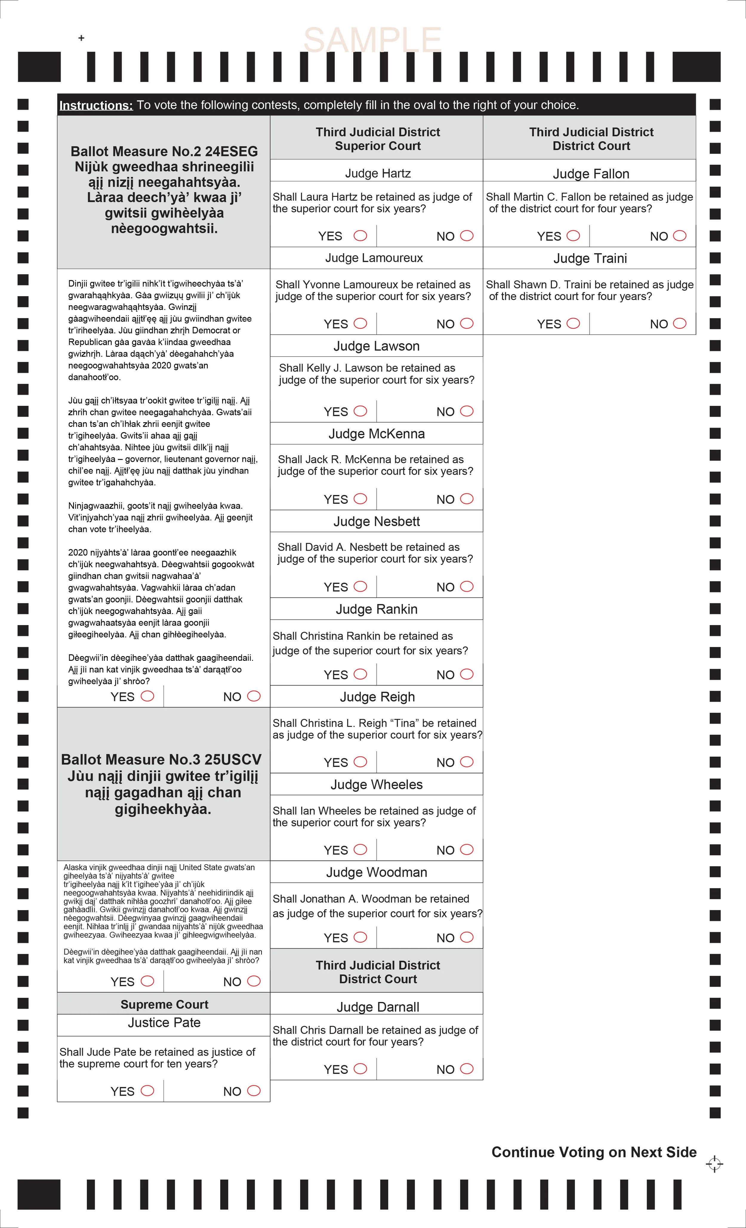 Gwichyaa Zhee HD36-JD3 Ballot Pg.2