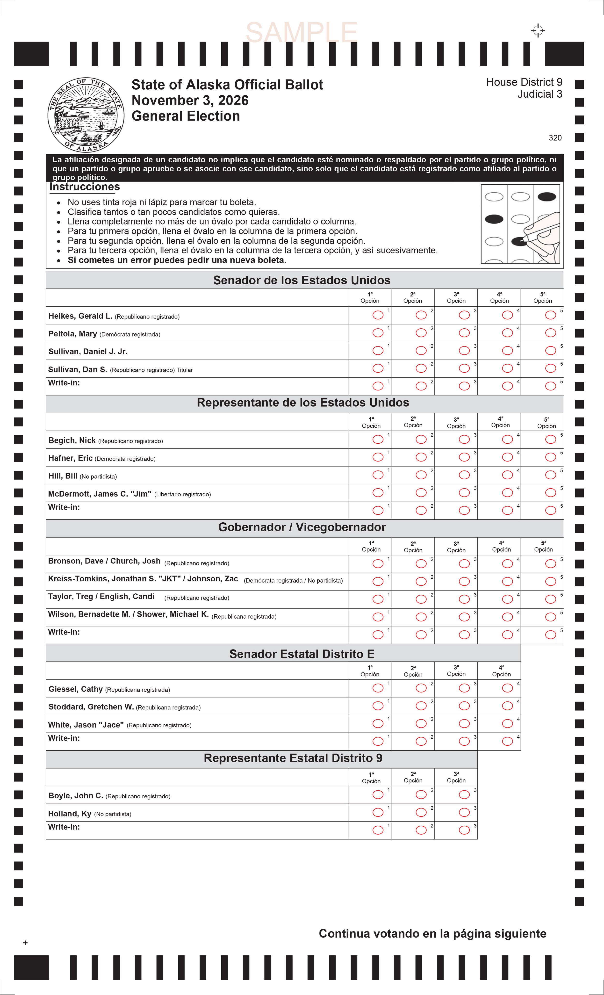 Spanish HD9-JD1 Ballot