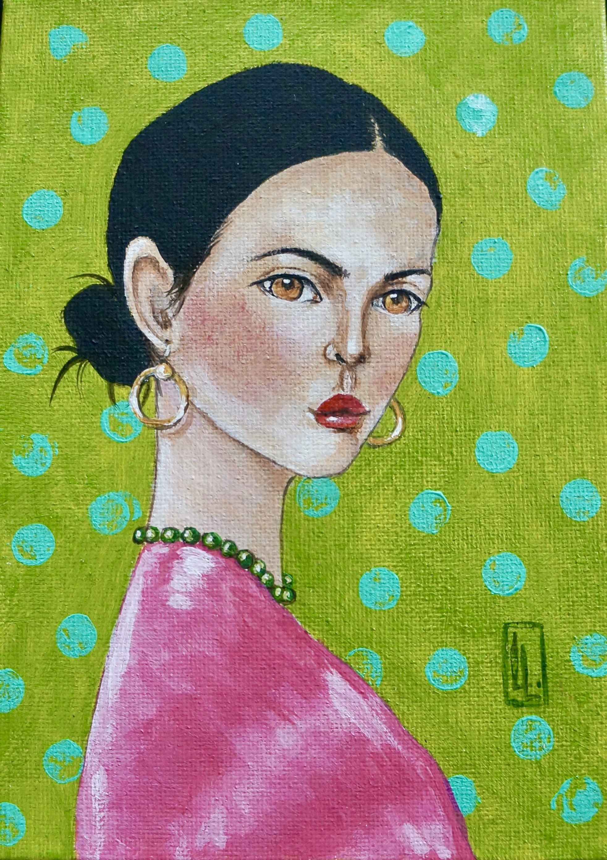 "Frida With Pink Reboso"