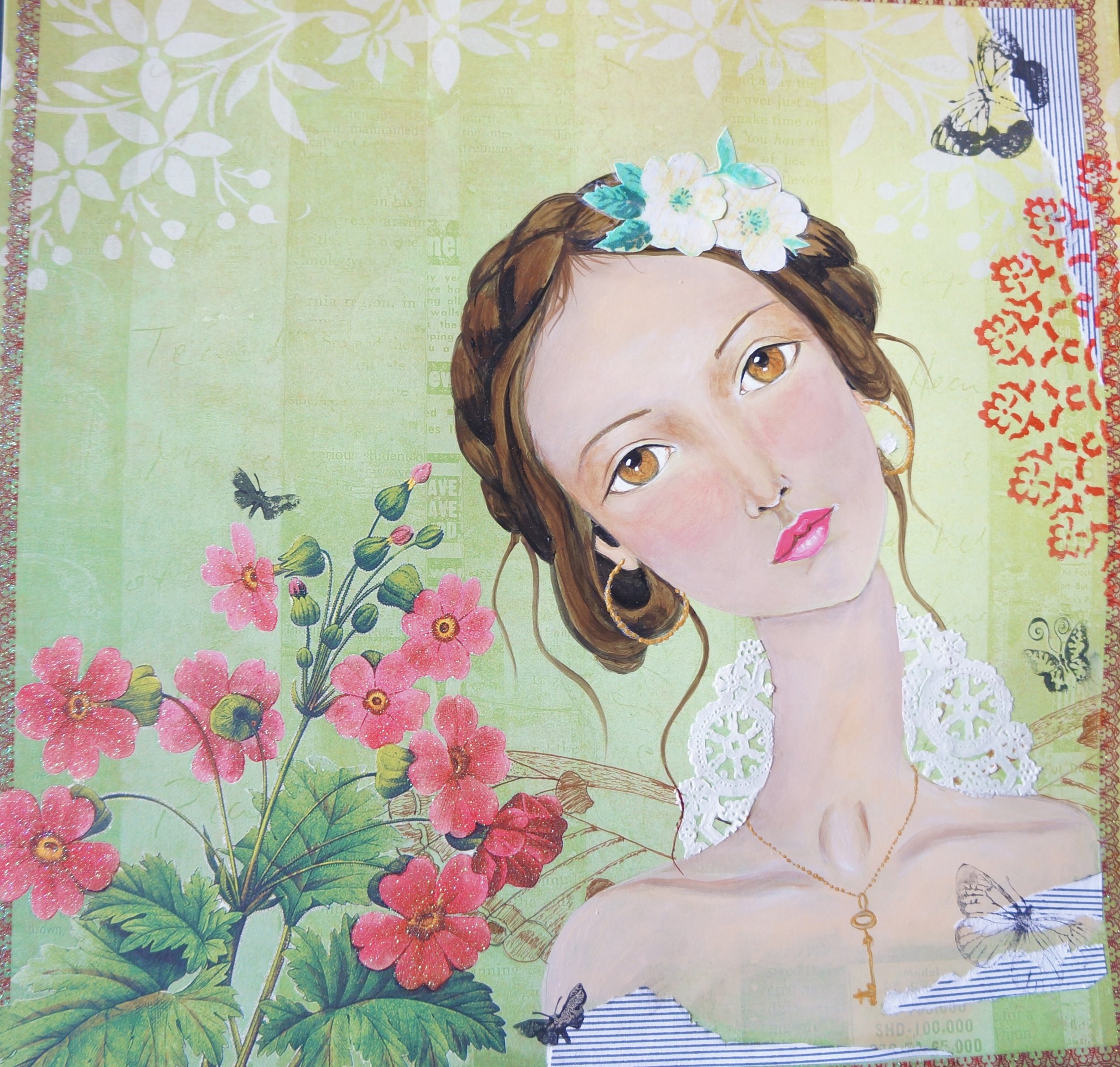 "Among Flowers"
