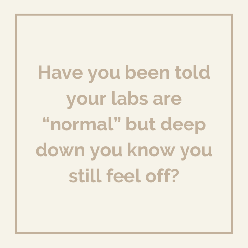Woman struggling with hormone symptoms despite normal lab results