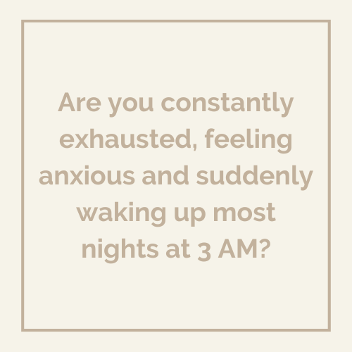 perimenopause symptoms of fatigue, anxiety and 3AM wake-ups