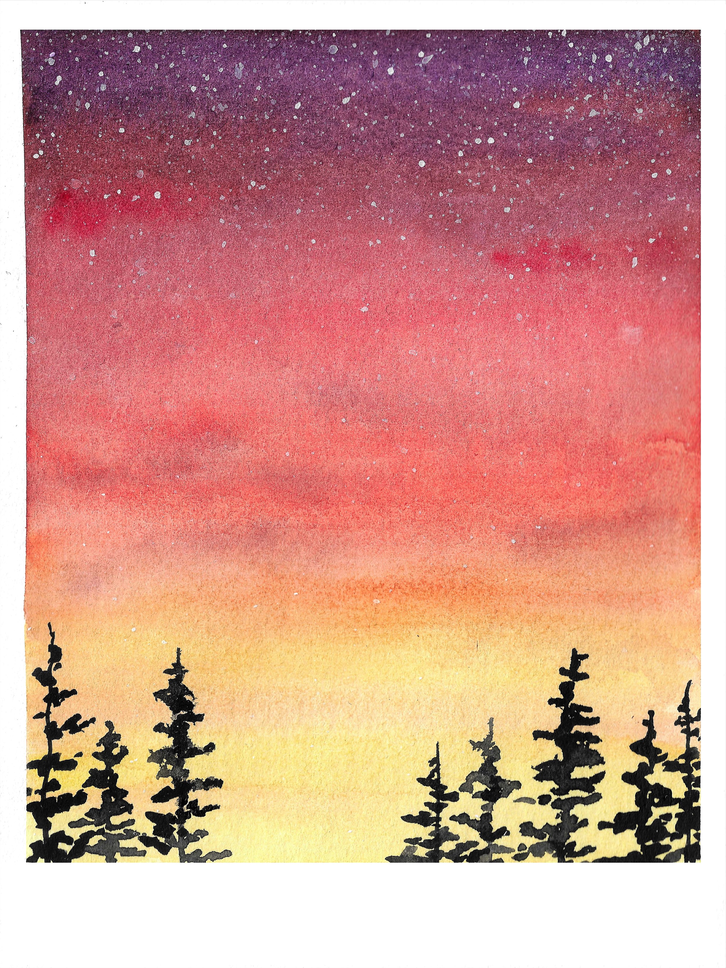 Skyscape polaroid print (2.5 x 3.5 inch)