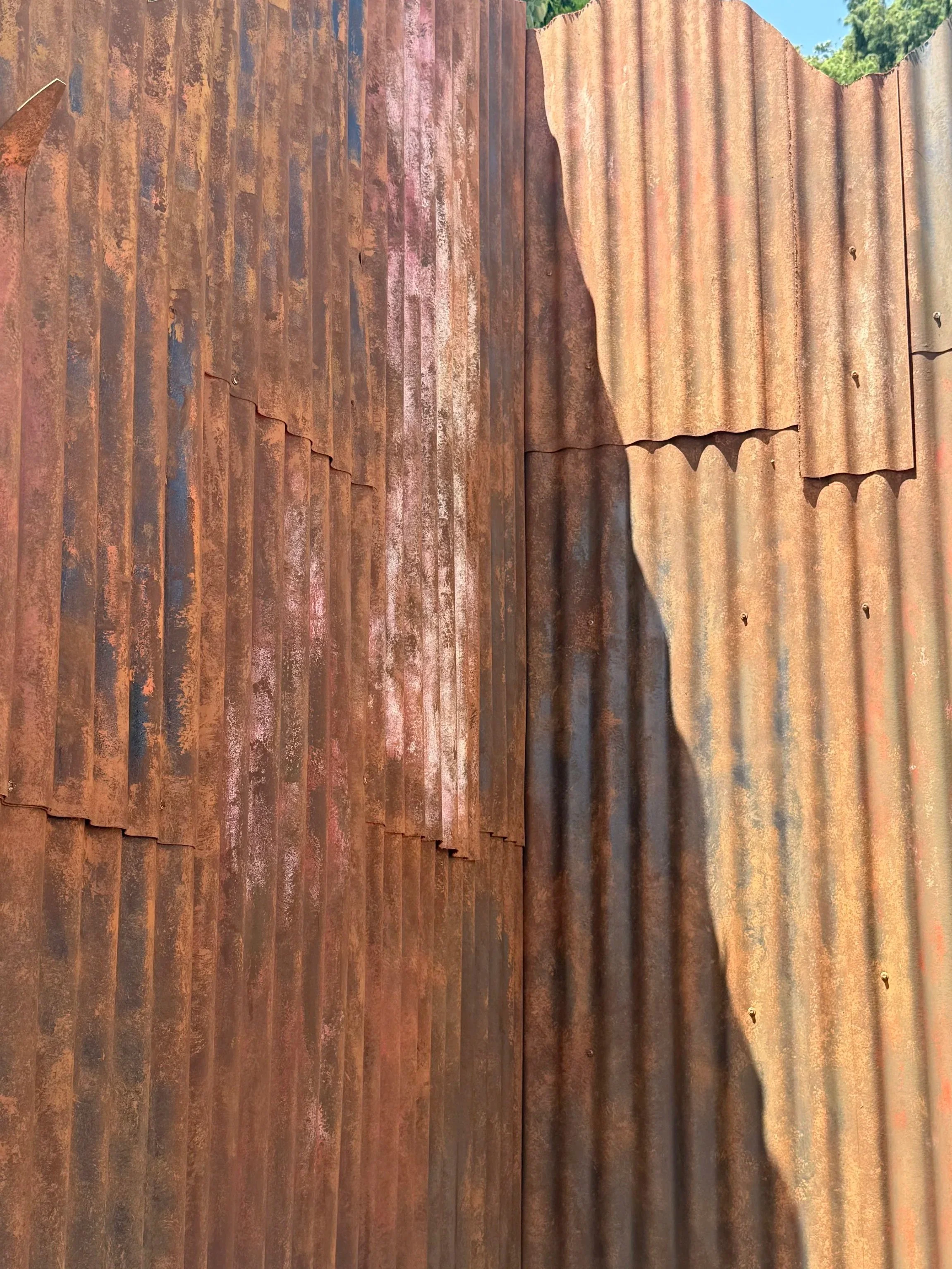 Faux rust paint on plastic