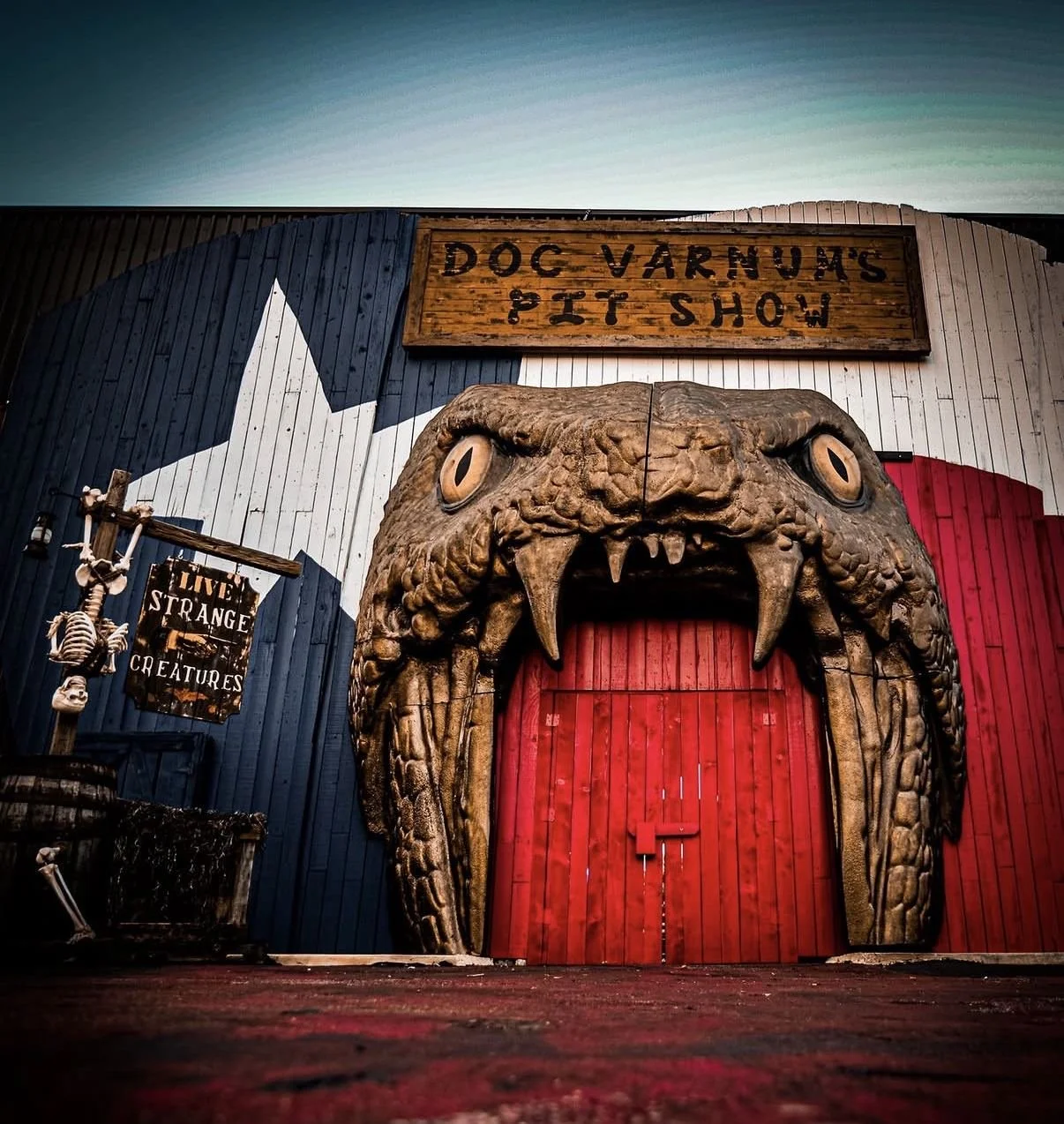 Six Flags Fear Zone Entrance (Scenic Paint & Signage- Over Texas)
