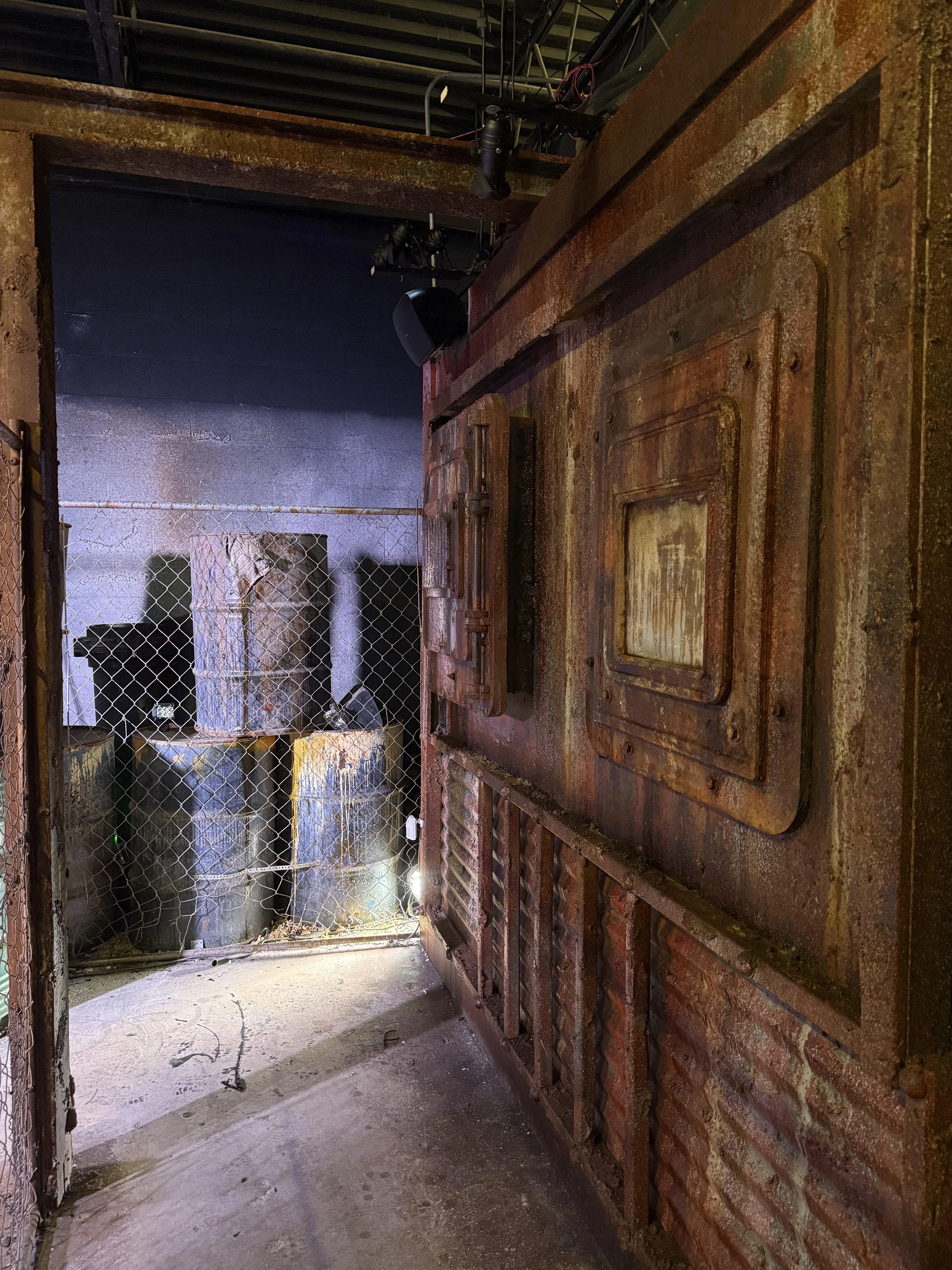 Section- Paramount's Saw-themed haunted house at Six Flags Over Georgia (Scenic Paint)