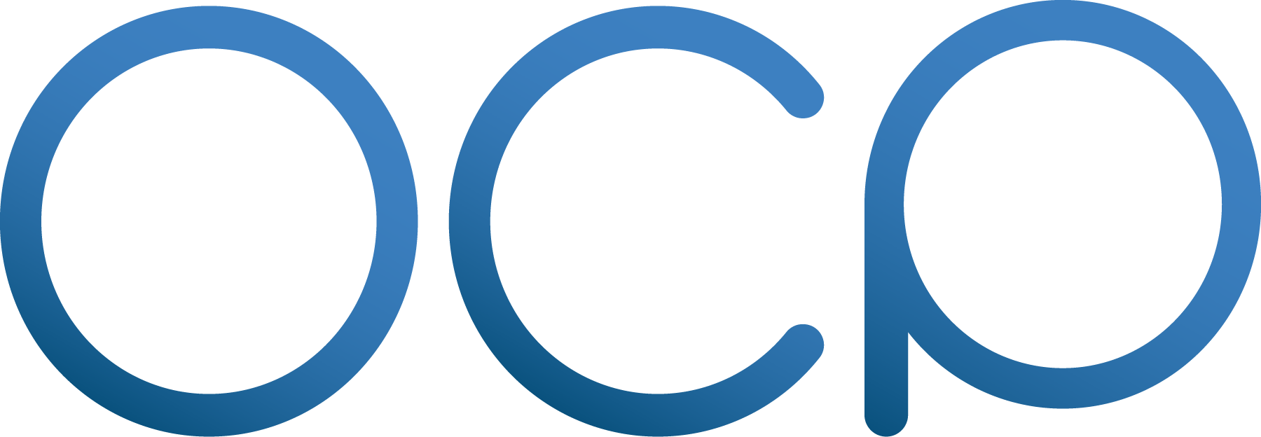 Close-up of a blue 3D logo with the letters 'O' 'P' 'S' in a stylized design.