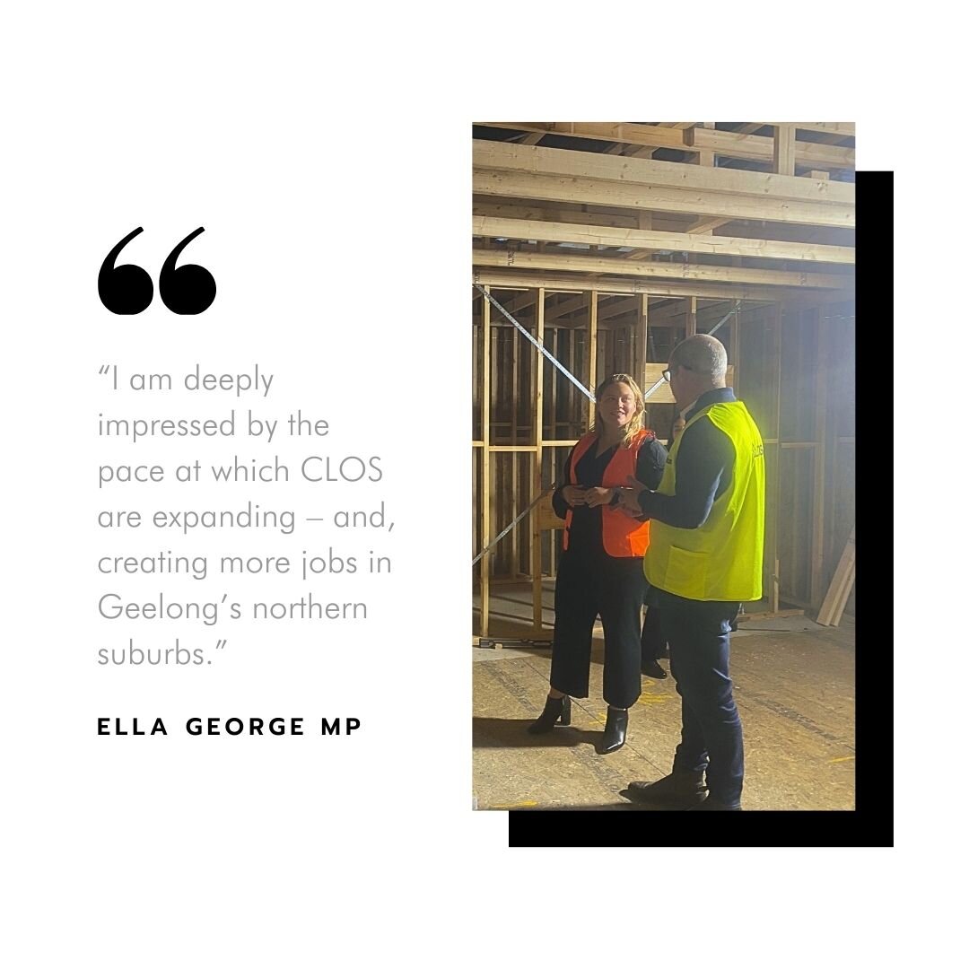 CLOS was honored to welcome the prominent Lara Labor MP Ella George to the new  location at the Ford Factory - now known as Fortek. 

#clos #crosslaminatedoffsitesolutions #closgeelong#construction #modularhomes #modularbuild #homedesign#modularaccom