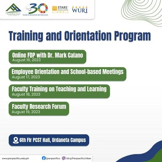 TRAINING AND ORIENTATION PROGRAM