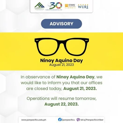 [ADVISORY] [NINOY AQUINO DAY]