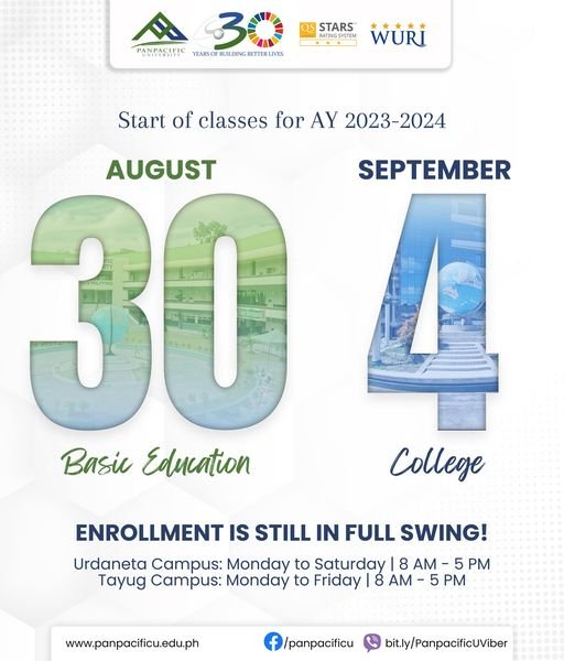 START OF CLASSES