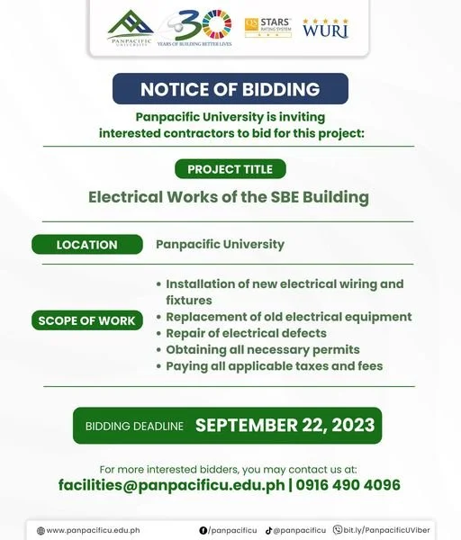 [NOTICE OF BIDDING] Electrical Works