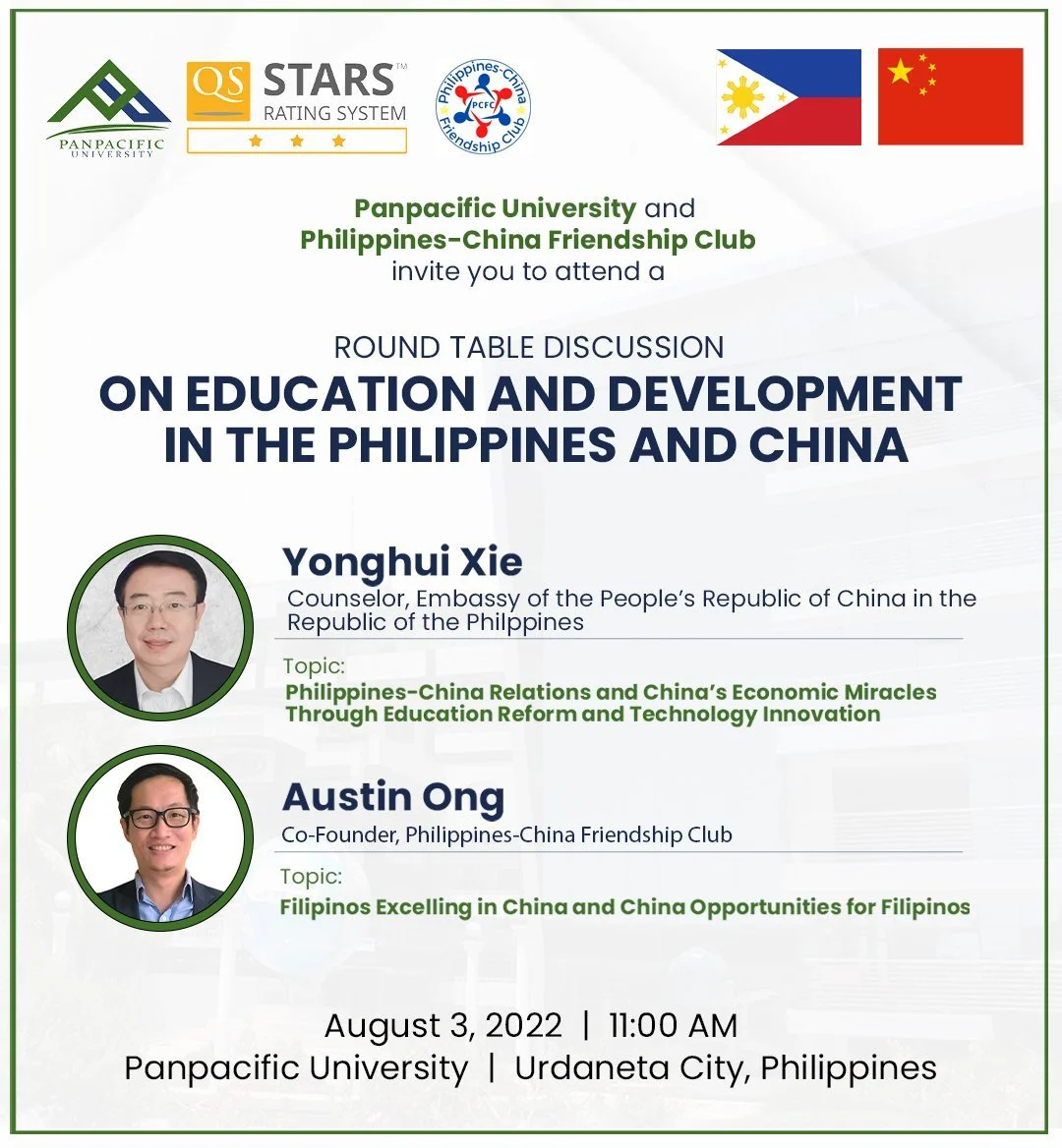 Round Table Discussion on Education and Development in the Philippines and China