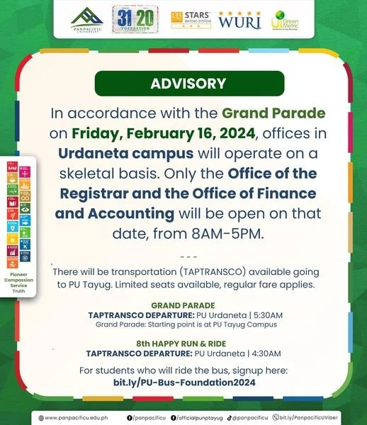 [ADVISORY] [FOUNDATION WEEK]