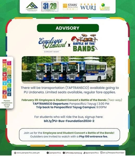 [FOUNDATION WEEK] [TAPTRANSCO] [EMPLOYEE STUDENT CONCERT] [BATTLE OF THE BANDS] [BINGO]