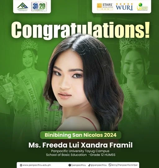 Congratulations to Ms. Freeda Lui Xandra Framil