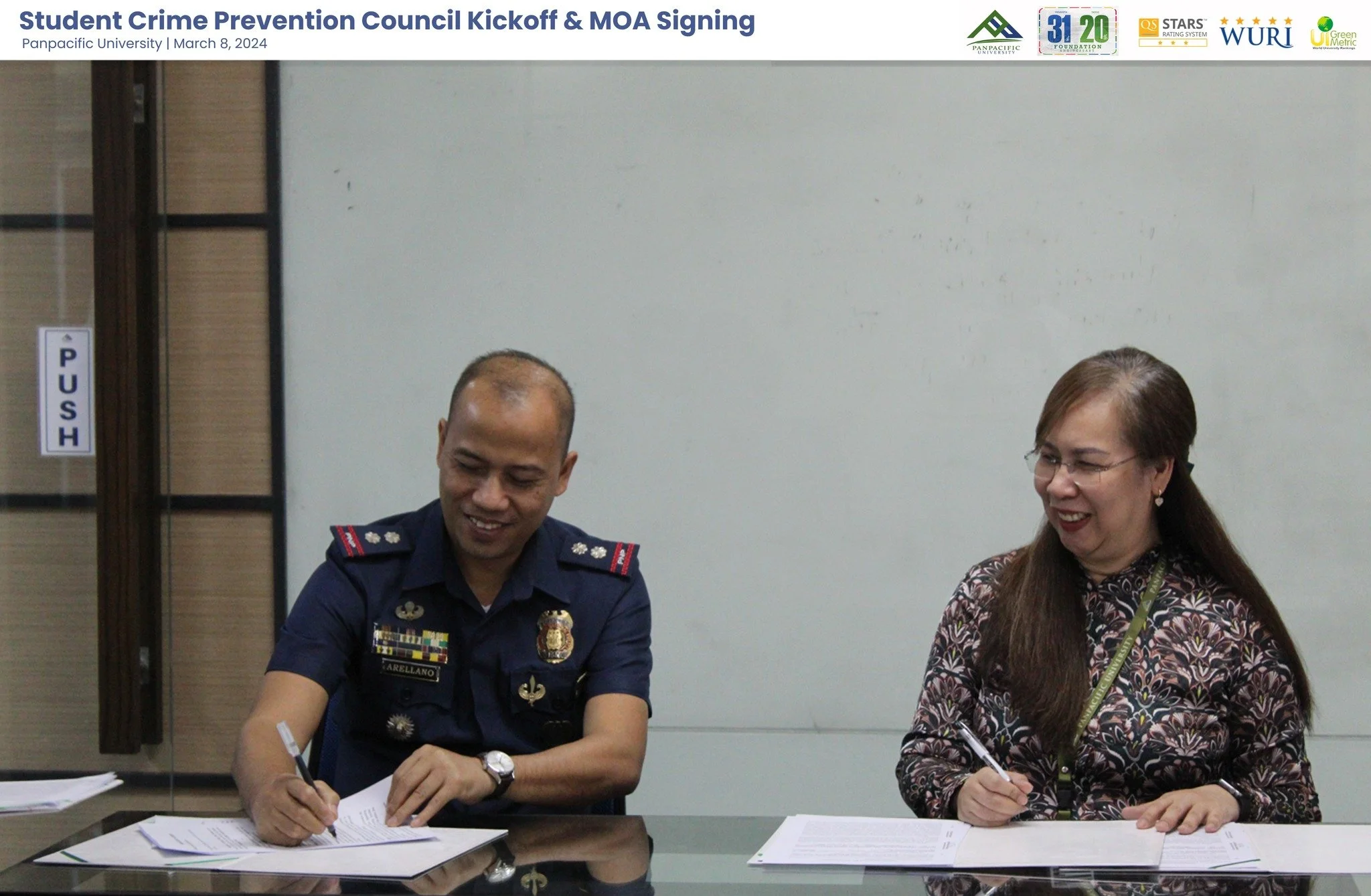 [Student Crime Prevention Council Kickoff and MOU Signing]