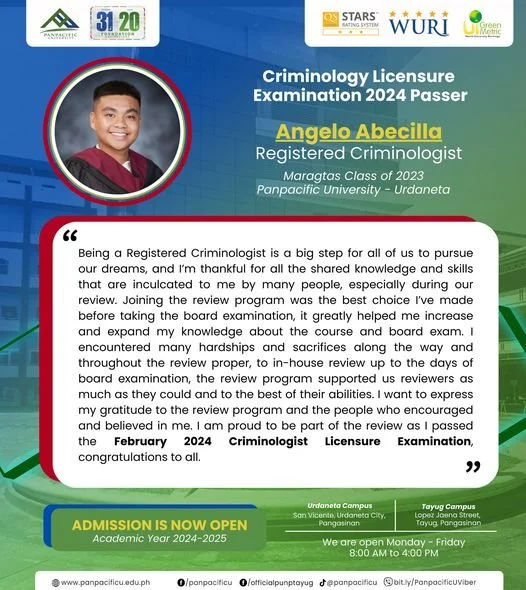 [CRIMINOLOGY] [CLE 2024] [PASSERS]