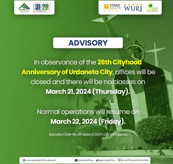 [ADVISORY] [NO CLASSES] [OFFICES CLOSED]