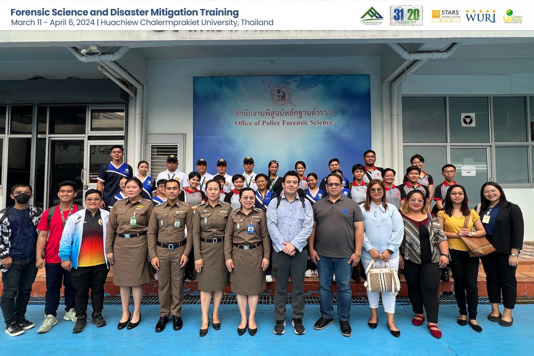 [INTERNATIONALIZATION] [FORENSIC SCIENCE AND DISASTER MITIGATION TRAINING]