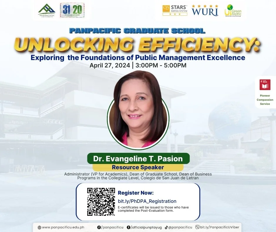 [PANPACIFIC GRADUATE SCHOOL] [WEBINAR]