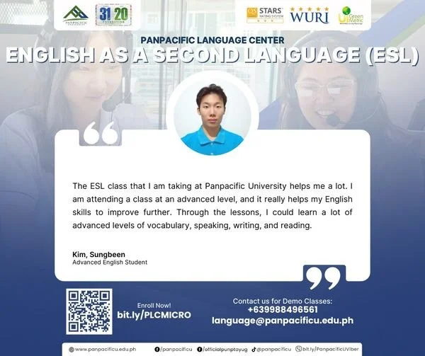 [PANPACIFIC LANGUAGE CENTER] [ENGLISH AS A SECOND LANGUAGE CLASSES]