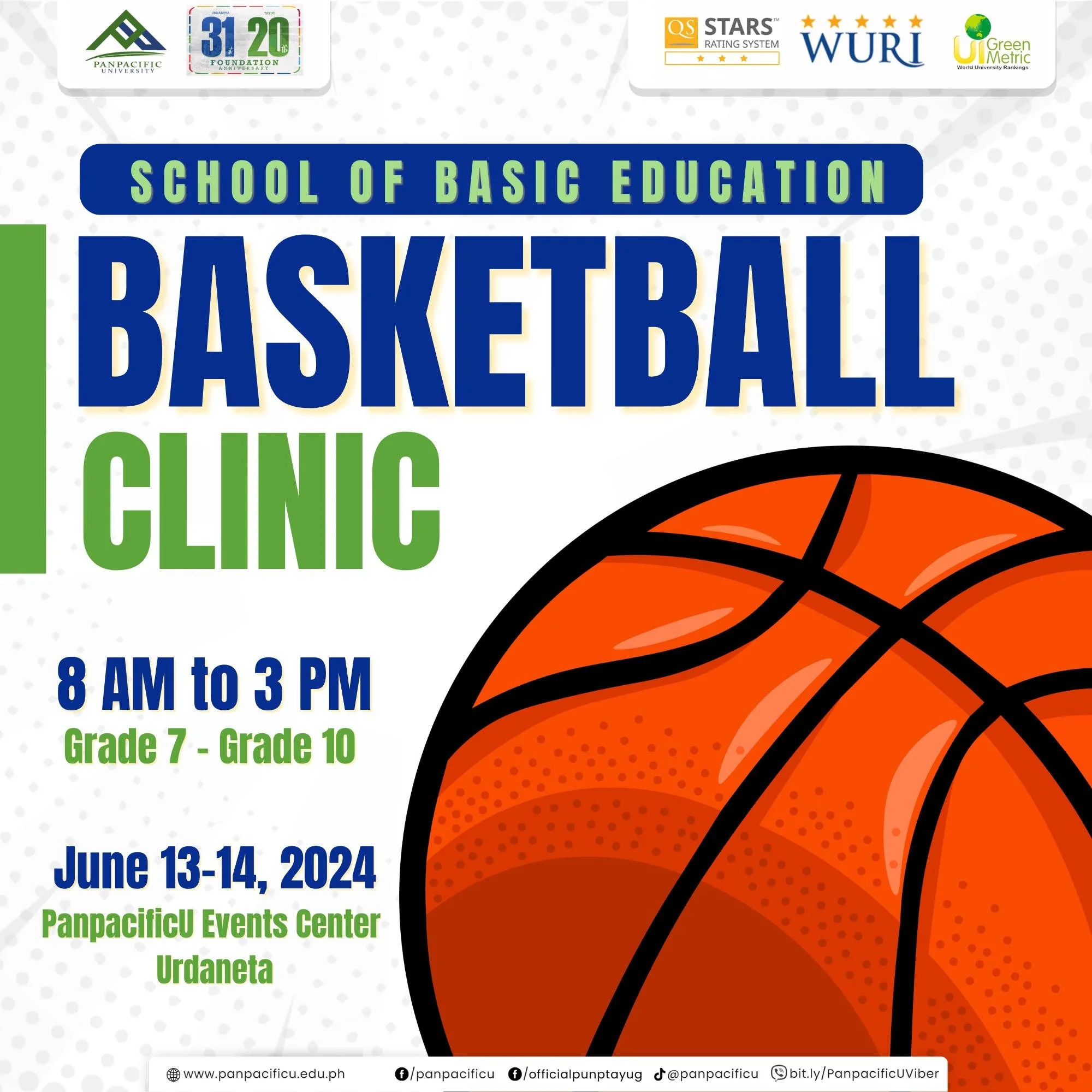 [BASKETBALL CLINIC] [SCHOOL OF BASIC EDUCATION] [GRADE 7-10]