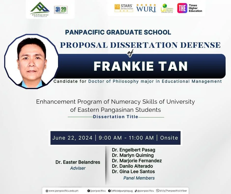[PANPACIFIC GRADUATE SCHOOL] [PGS]