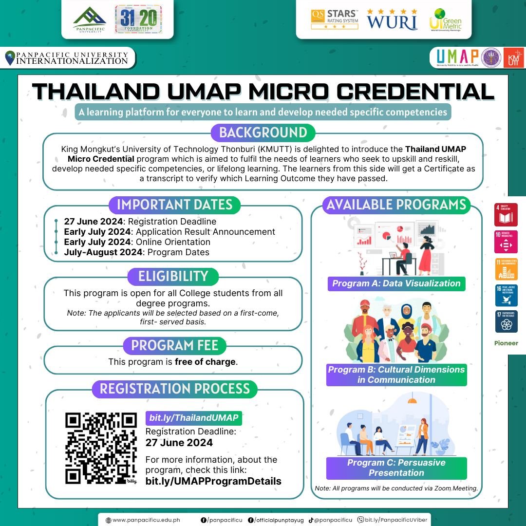 [INTERNATIONALIZATION] [THAILAND UMAP MICROCREDENTIAL PROGRAM]