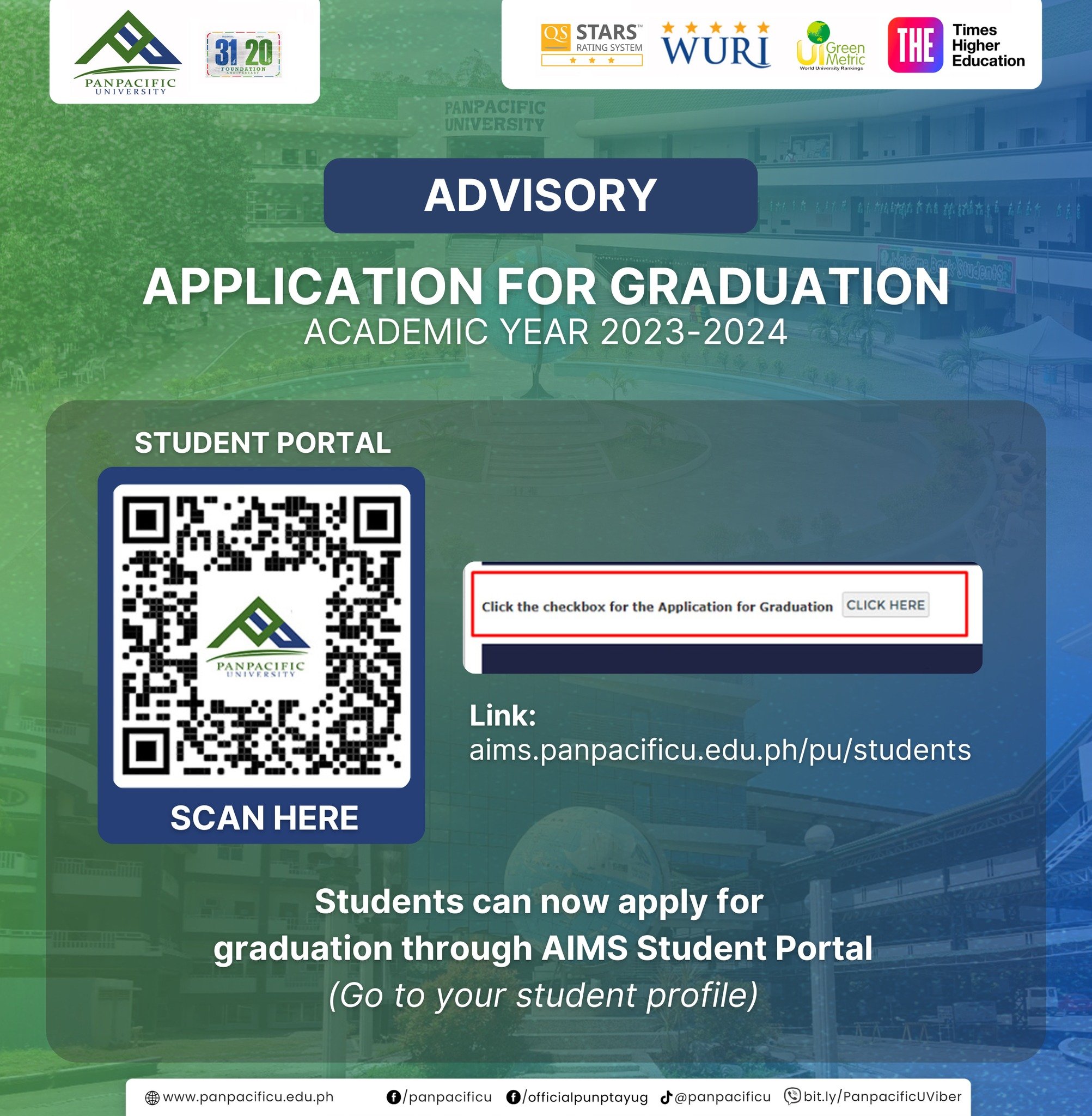 [APPLICATION FOR GRADUATION] ] [URDANETA CAMPUS]