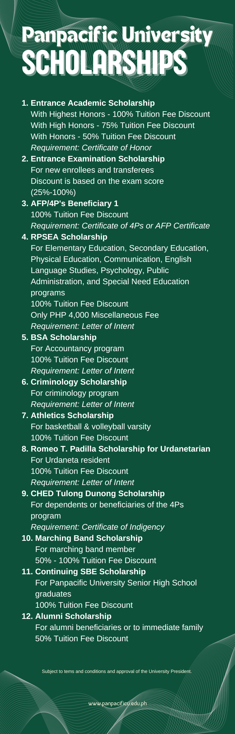 List of Scholarships