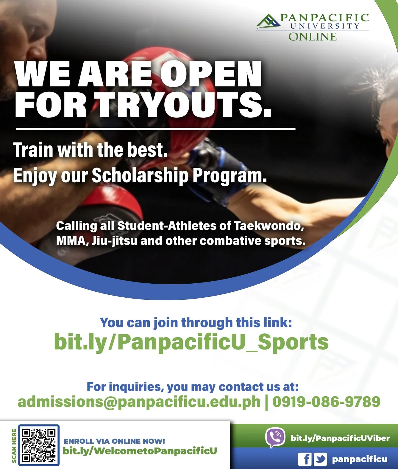 We are open for tryouts! 