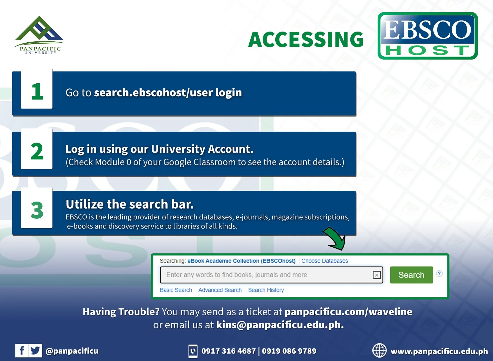 PanpacificU shares to public online library resource access