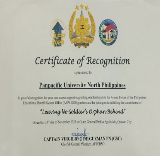 ARMED FORCES OF THE PHILIPPINES SCHOLARSHIP