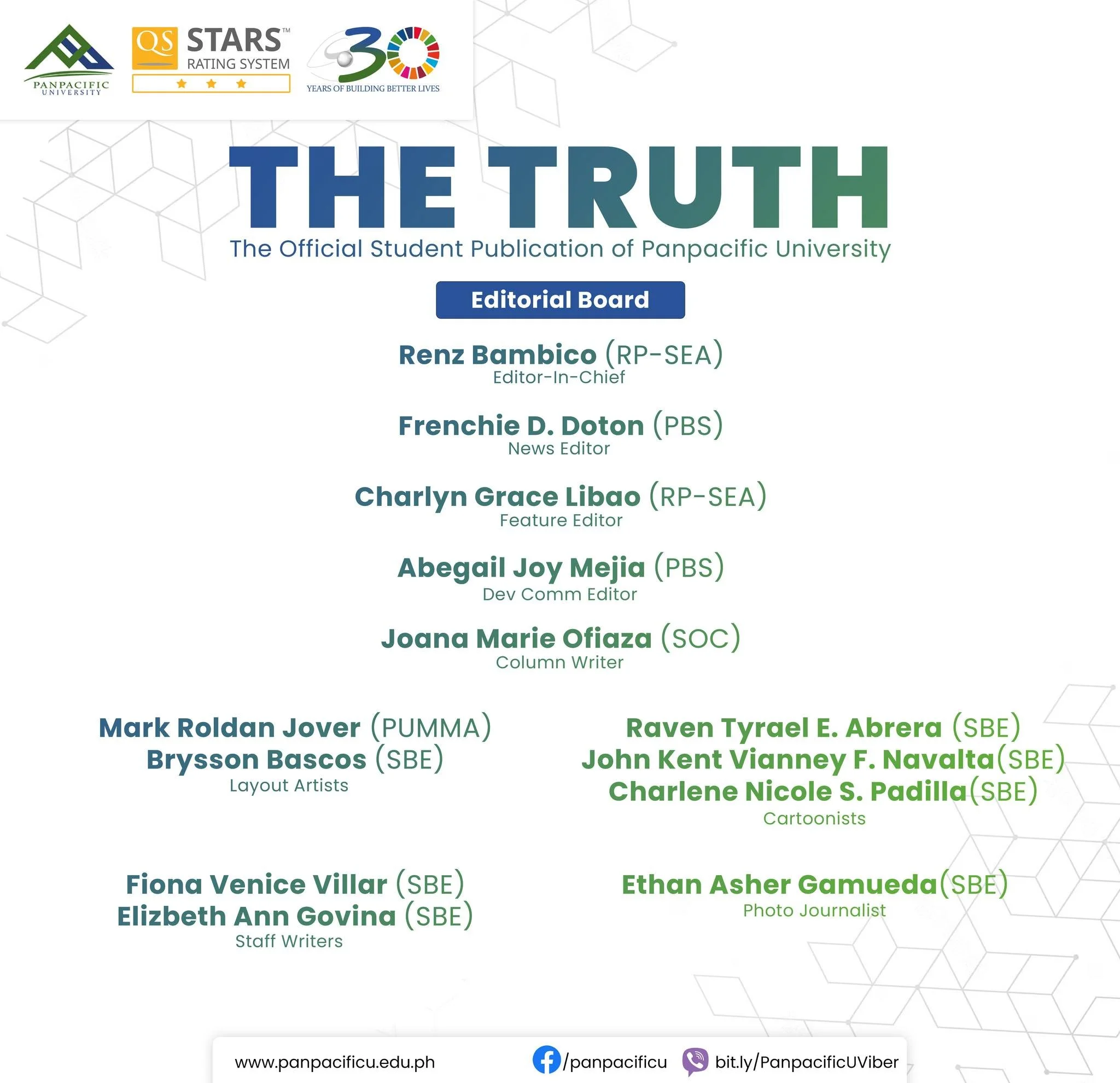[THE TRUTH] [EDITORIAL BOARD]