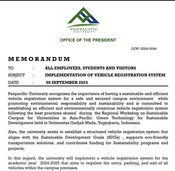 VEHICLE REGISTRATION SYSTEM
