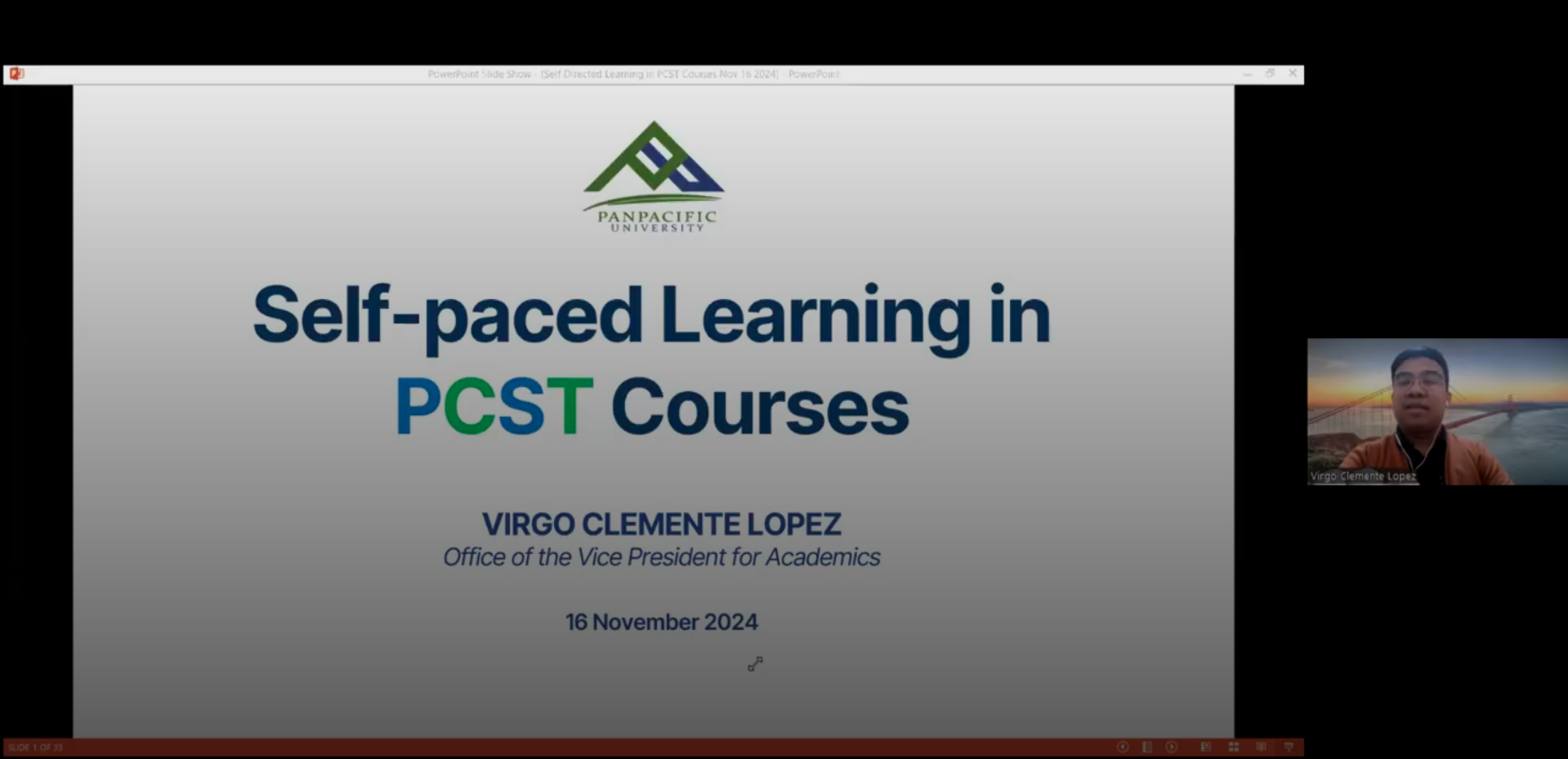 Orientation on Self Paced Modality