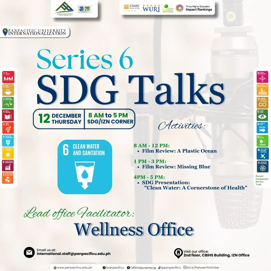 [SDG TALKS] [SERIES 6: CLEAN WATER AND SANITATION]