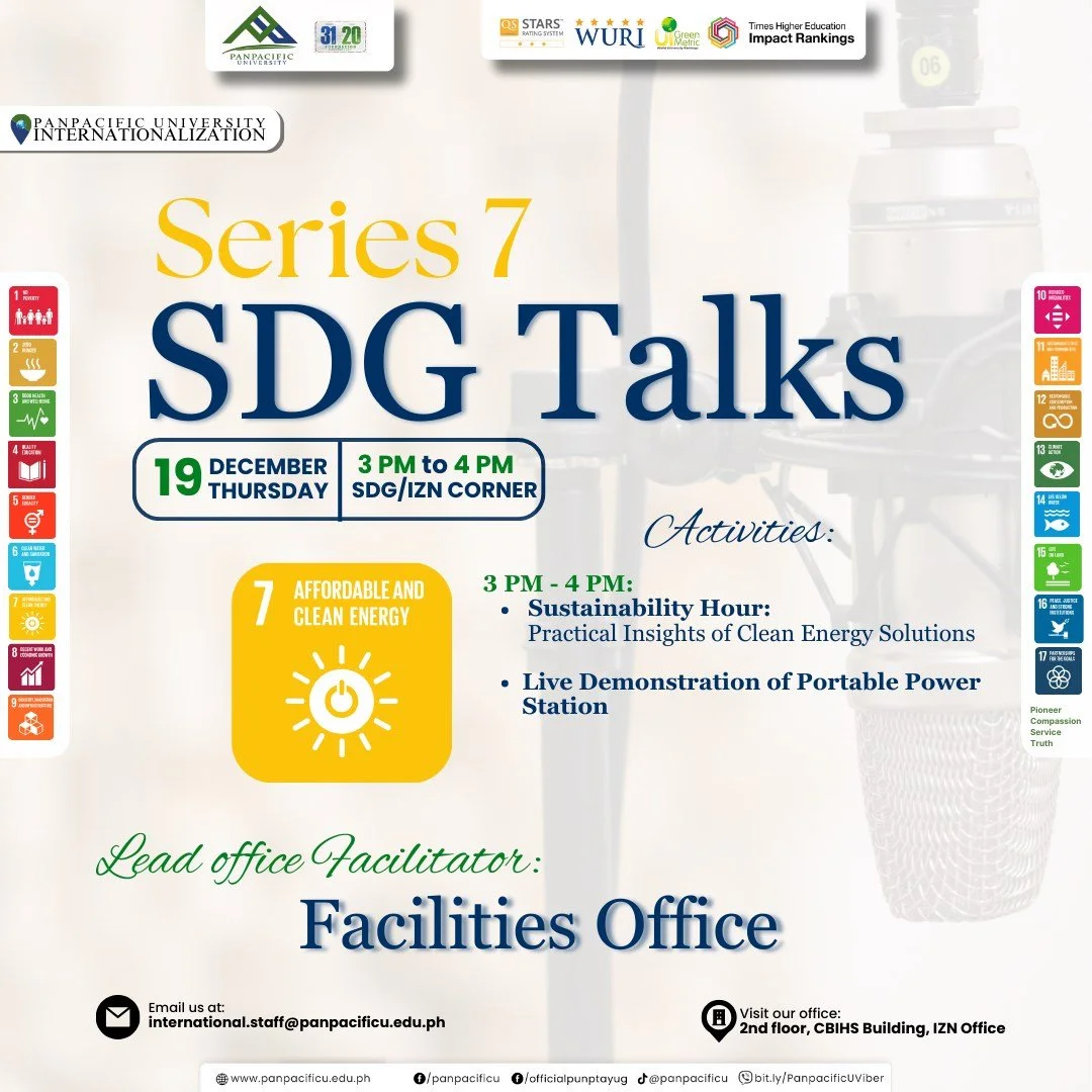 [SDG TALKS] [SERIES 7: AFFORDABLE AND CLEAN ENERGY]