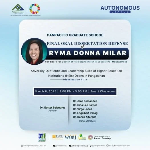 [PANPACIFIC GRADUATE SCHOOL]