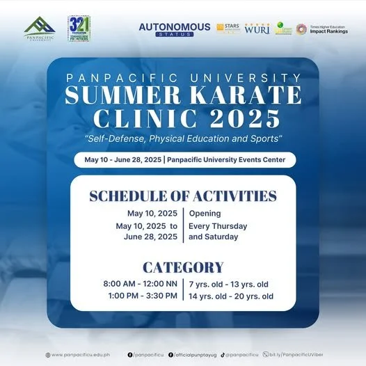 [PANPACIFIC UNIVERSITY SUMMER KARATE CLINIC 2025]